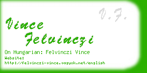 vince felvinczi business card